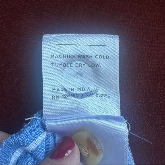 Pact Women's Cotton Canopy Linen Blend Button-Front Dress. Size Medium. - Picture 6 of 6